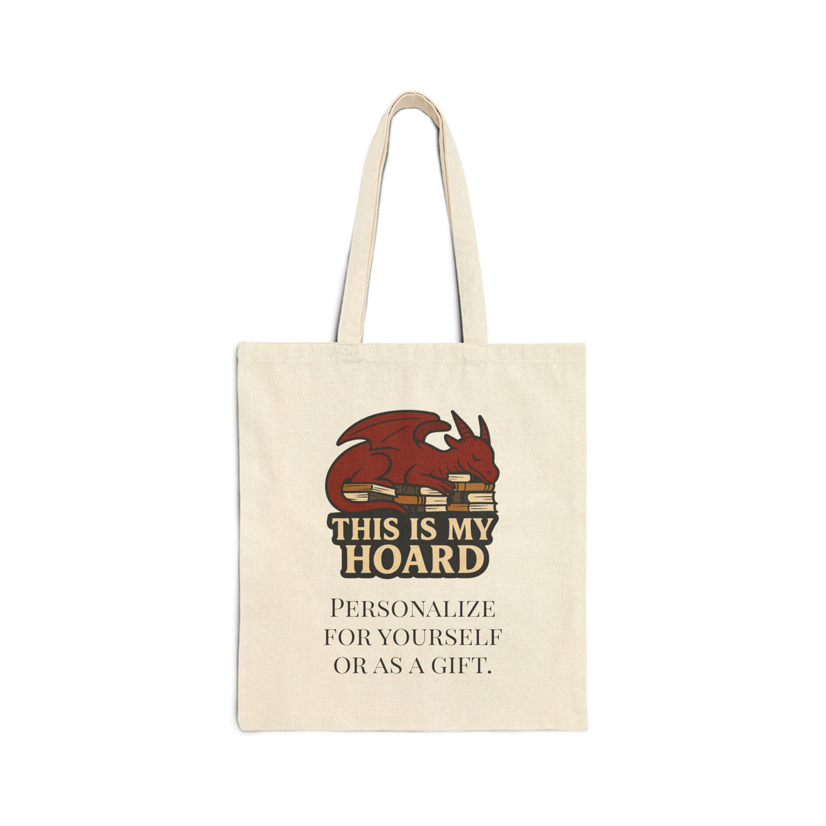 Personalized Dragon Tote Bag, This Is My Hoard, Eco-Friendly Shopping Bag, Perfect for Gamers, Gift for Book Lovers, Fantasy Lover's Tote