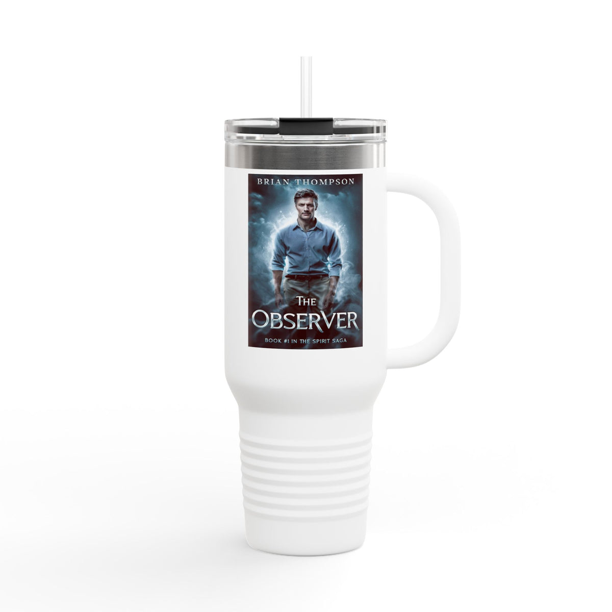 The Spirit Saga 40oz Insulated Travel Mug — The Observer & The Demon Book Cover Design